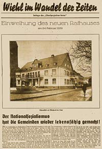 1939: "Wiehl im Wandel der Zeiten", Beilage zum "Oberbergischen Boten"<br>
<br>
Bild in Groansicht