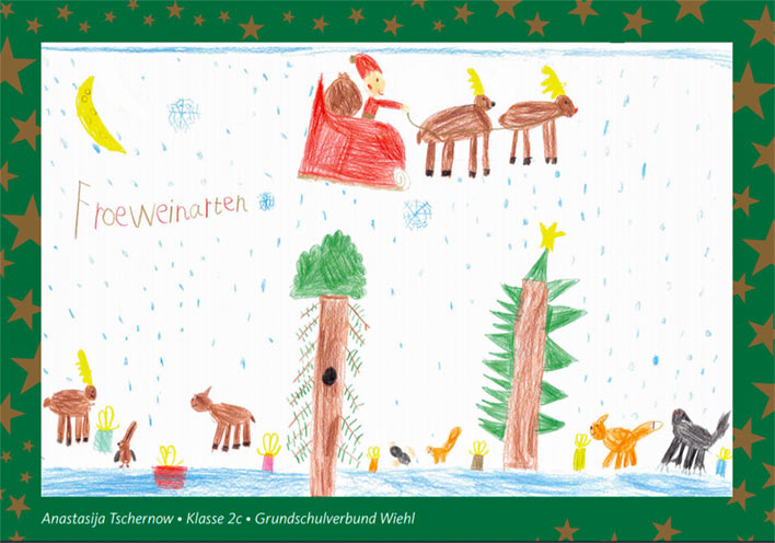 Weihnachten aus Kindersicht: In 2019 ziert das Bild der 8-jhrigen Anastasija die Firmen-Weihnachtskarte von BGS