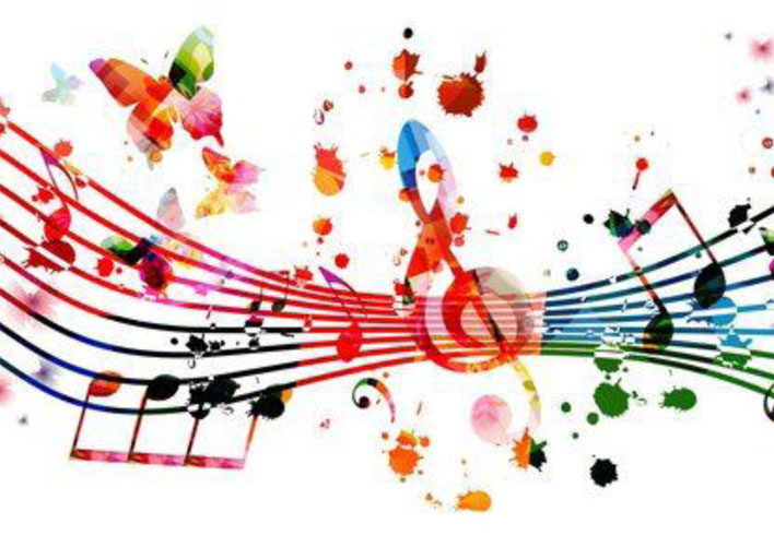 „Musik hat viele Farben“ lautet das Motto des Jubilumskonzerts der Musikschule. Grafik: Musikschule der Homburgischen Gemeinden