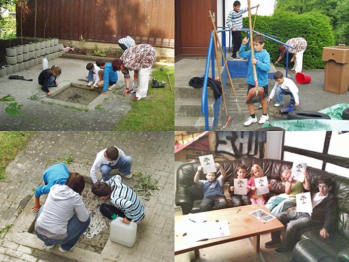 Beim Gartenprojekt des Jugendzentrums Wiehl gestalteten Kinder einen Garten