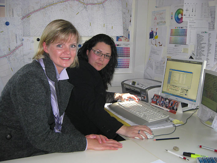 Inga Fraa (links) aus Litauen ist jetzt beim Ingenieurbro Donner und Marenbach ttig
