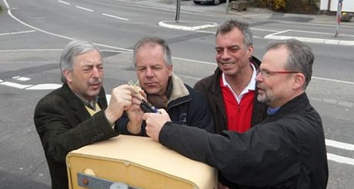 Von links: Herr Becker-Blonigen, Herr Puhl, Herr Bhm, Herr Heinrich