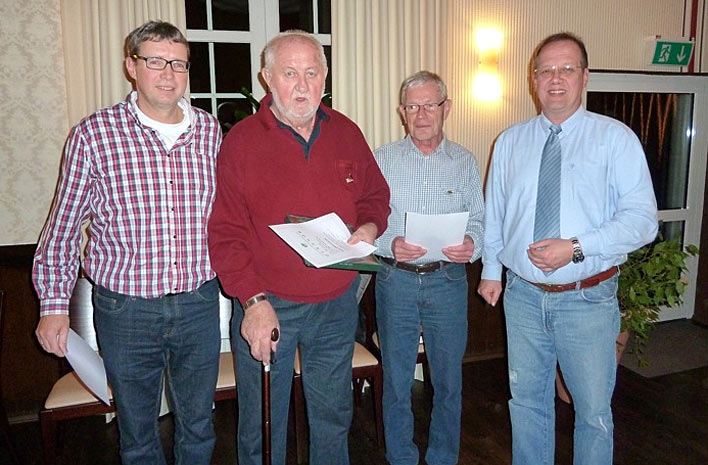 Von link: Ulrich Maiwald, Kurt Palmenstrom, Fritz Schneider und Michael Jonen