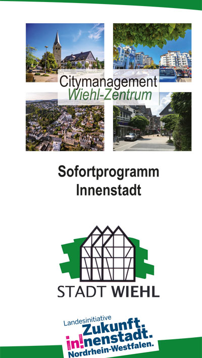 Die Titelseite des Flyers zum "Sofortprogramm Innenstadt". Bild: Stadt Wiehl