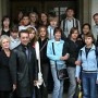 Austauschschler des Cervantes-Gymnasium in St. Petersburg besuchten Brgermeister Becker-Blonigen im Rathaus