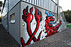 Graffiti an der Siegward-Tesch-Tribne