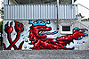Graffiti an der Siegward-Tesch-Tribne